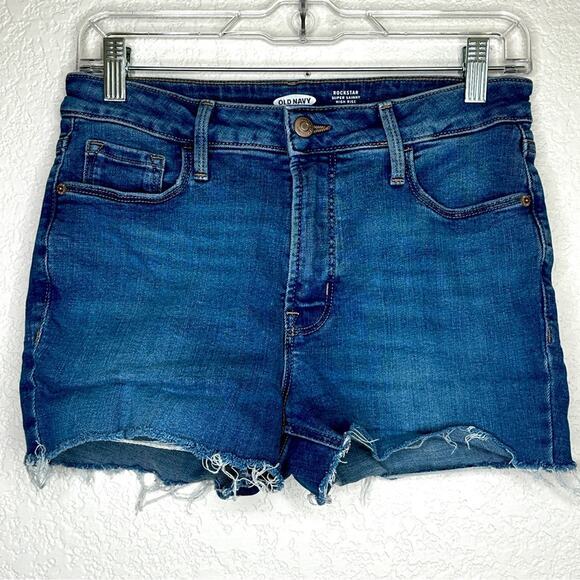 Old Navy Pants - Old Navy High Rise Jean Shorts Secret Slim Pockets Cut Off Denim 6